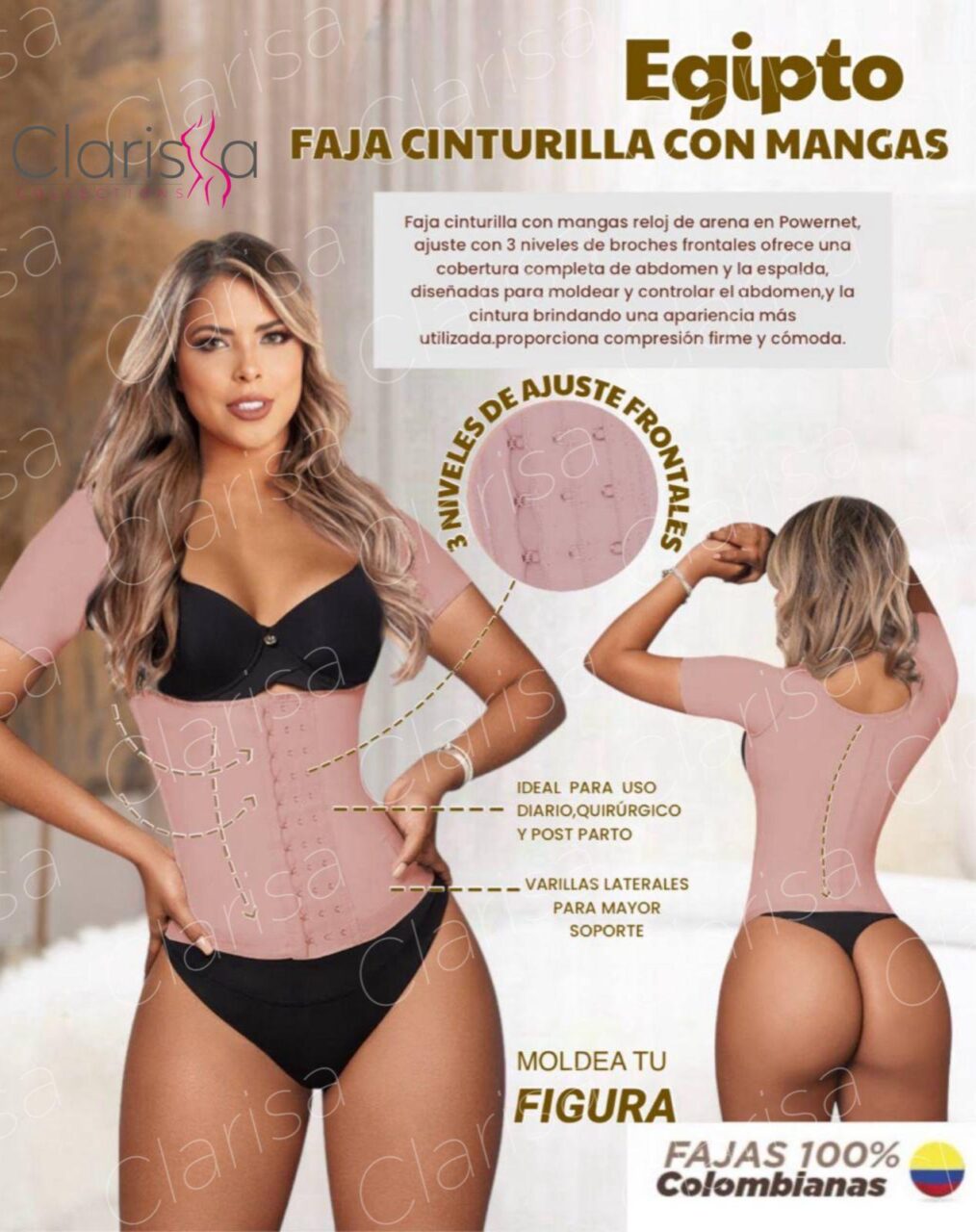 faja egipto – cinturilla con mangas